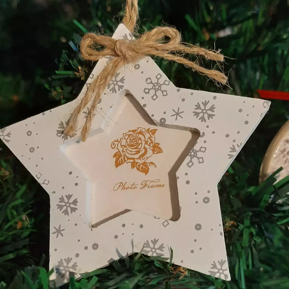 Decoration sapin de Noël etoile blanche